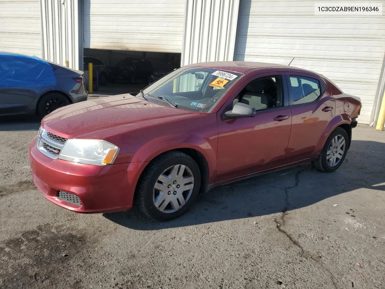 2014 Dodge Avenger Se VIN: 1C3CDZAB9EN196346 Lot: 78996724