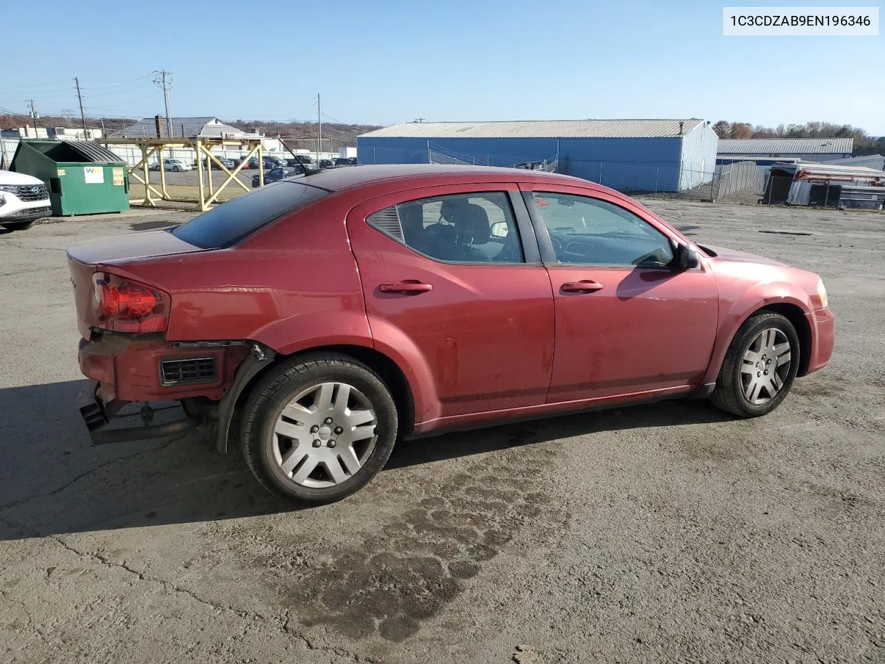 2014 Dodge Avenger Se VIN: 1C3CDZAB9EN196346 Lot: 78996724