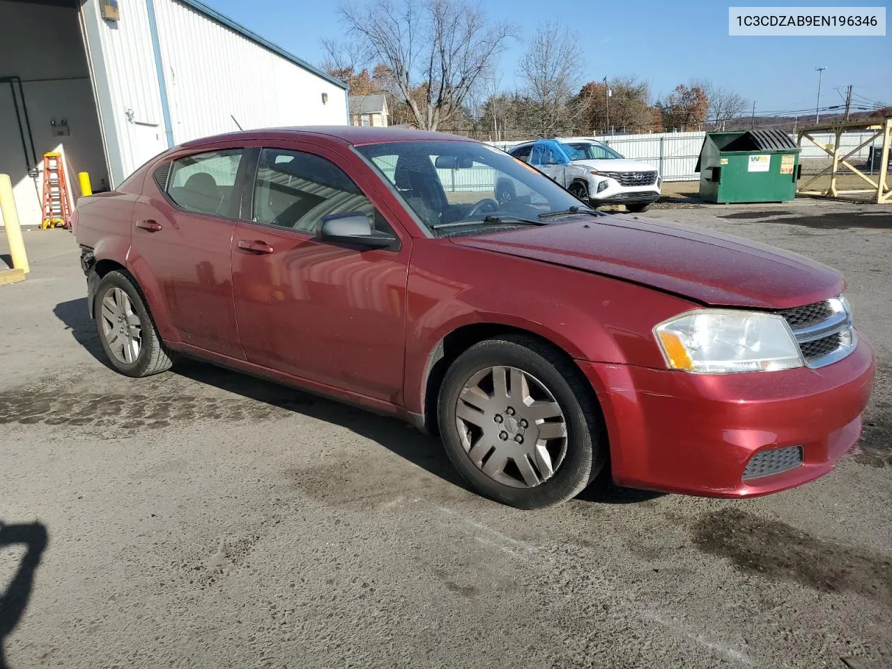 2014 Dodge Avenger Se VIN: 1C3CDZAB9EN196346 Lot: 78996724