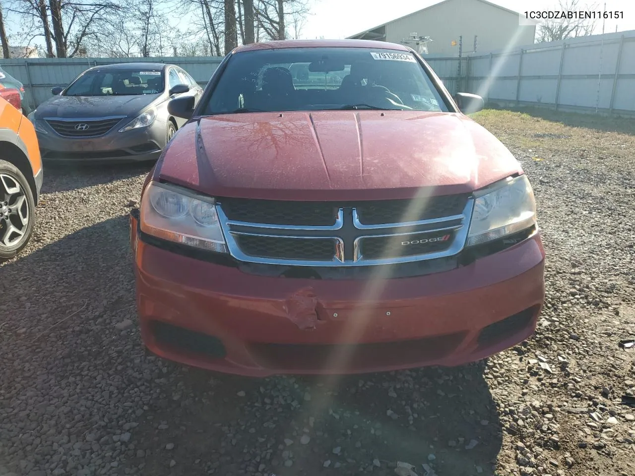 2014 Dodge Avenger Se VIN: 1C3CDZAB1EN116151 Lot: 79156934