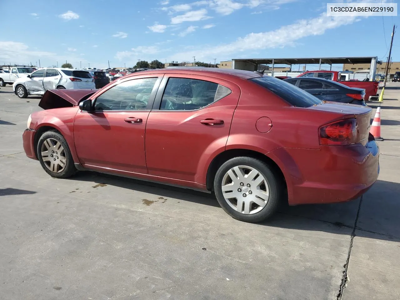 2014 Dodge Avenger Se VIN: 1C3CDZAB6EN229190 Lot: 79294684