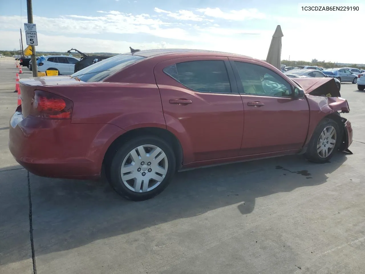 2014 Dodge Avenger Se VIN: 1C3CDZAB6EN229190 Lot: 79294684