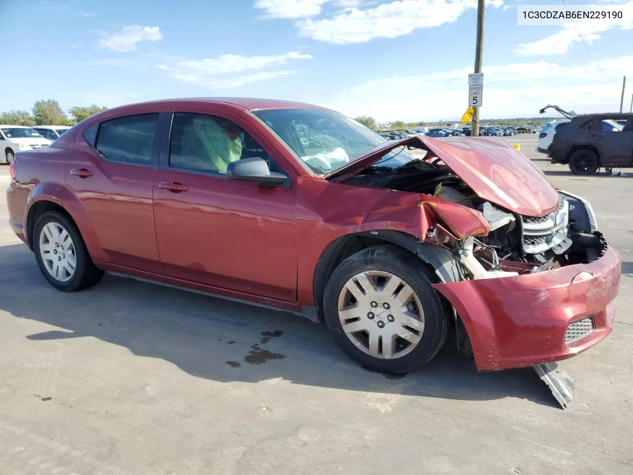 2014 Dodge Avenger Se VIN: 1C3CDZAB6EN229190 Lot: 79294684