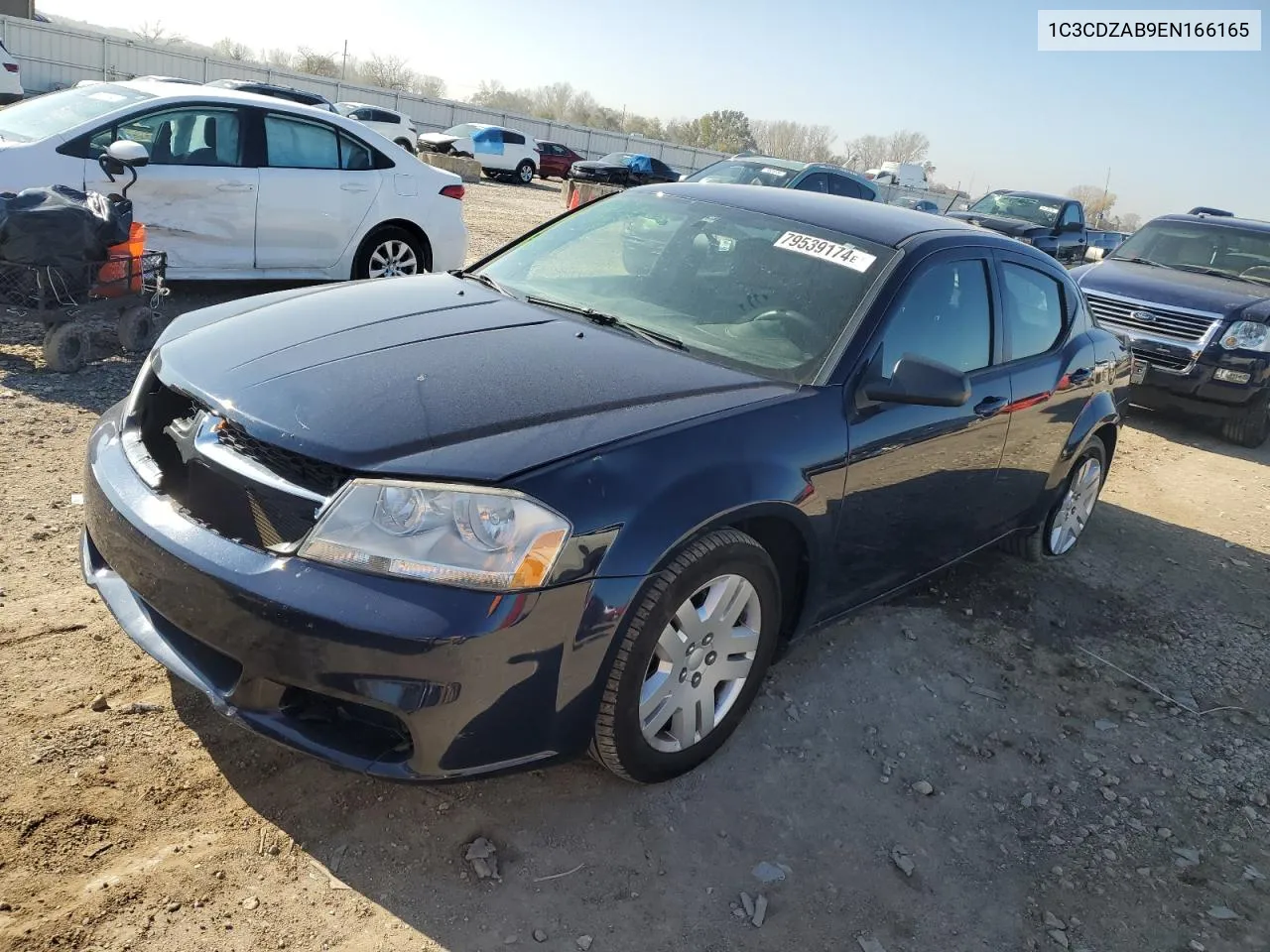 2014 Dodge Avenger Se VIN: 1C3CDZAB9EN166165 Lot: 79539174