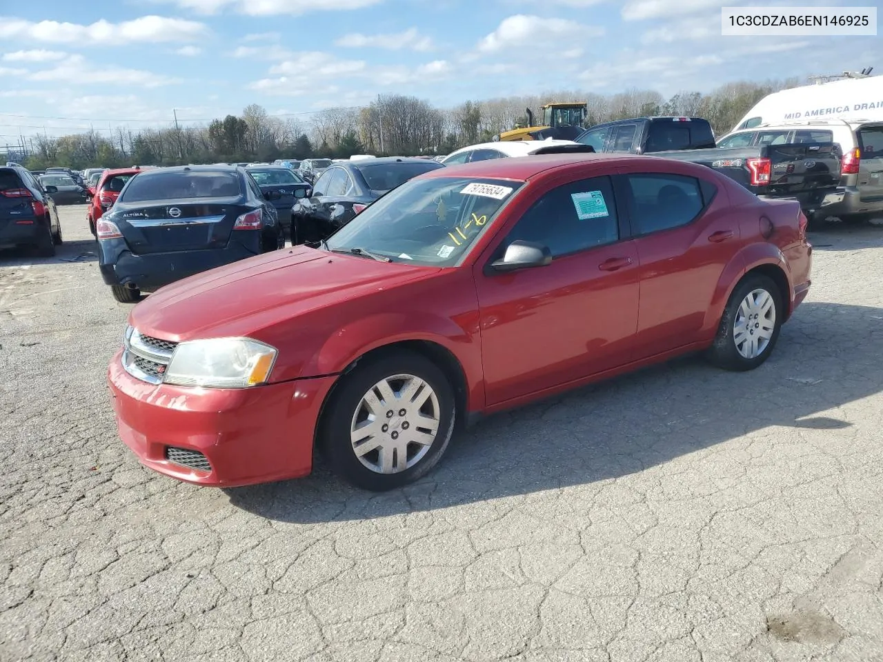 2014 Dodge Avenger Se VIN: 1C3CDZAB6EN146925 Lot: 79765634