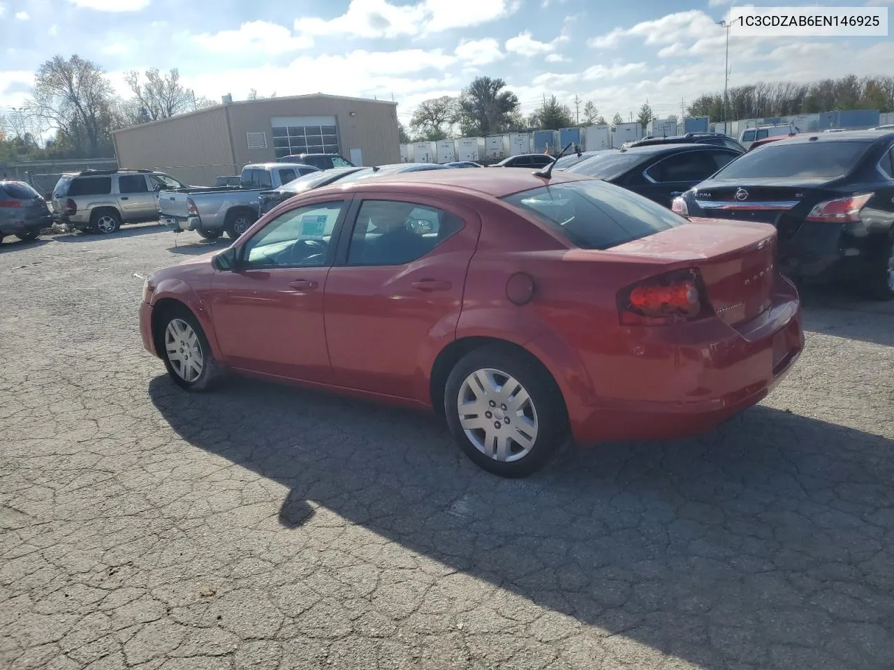 2014 Dodge Avenger Se VIN: 1C3CDZAB6EN146925 Lot: 79765634