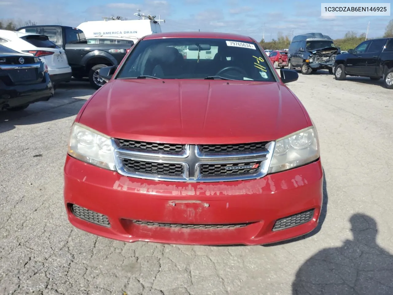 2014 Dodge Avenger Se VIN: 1C3CDZAB6EN146925 Lot: 79765634