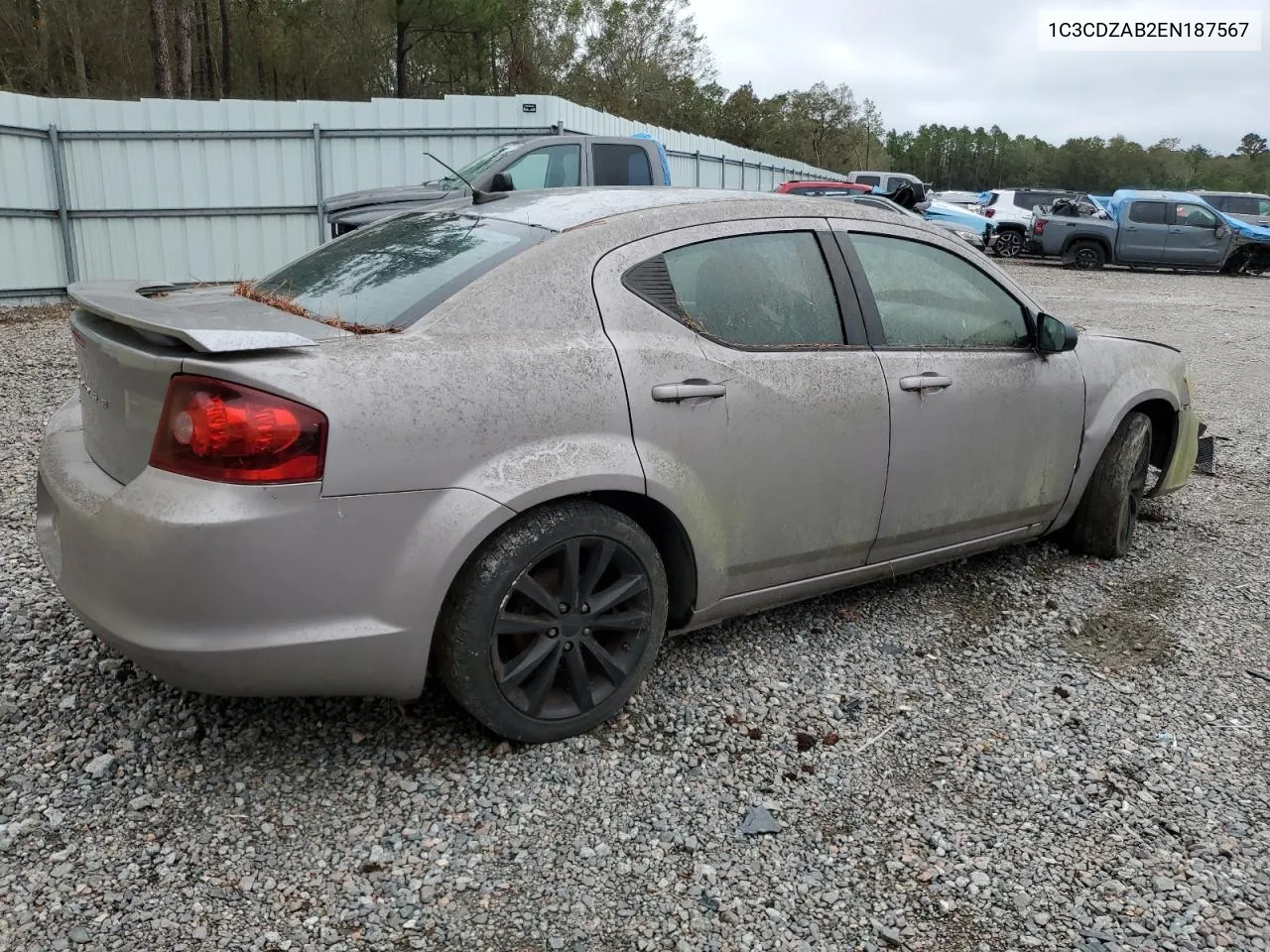 2014 Dodge Avenger Se VIN: 1C3CDZAB2EN187567 Lot: 79853884