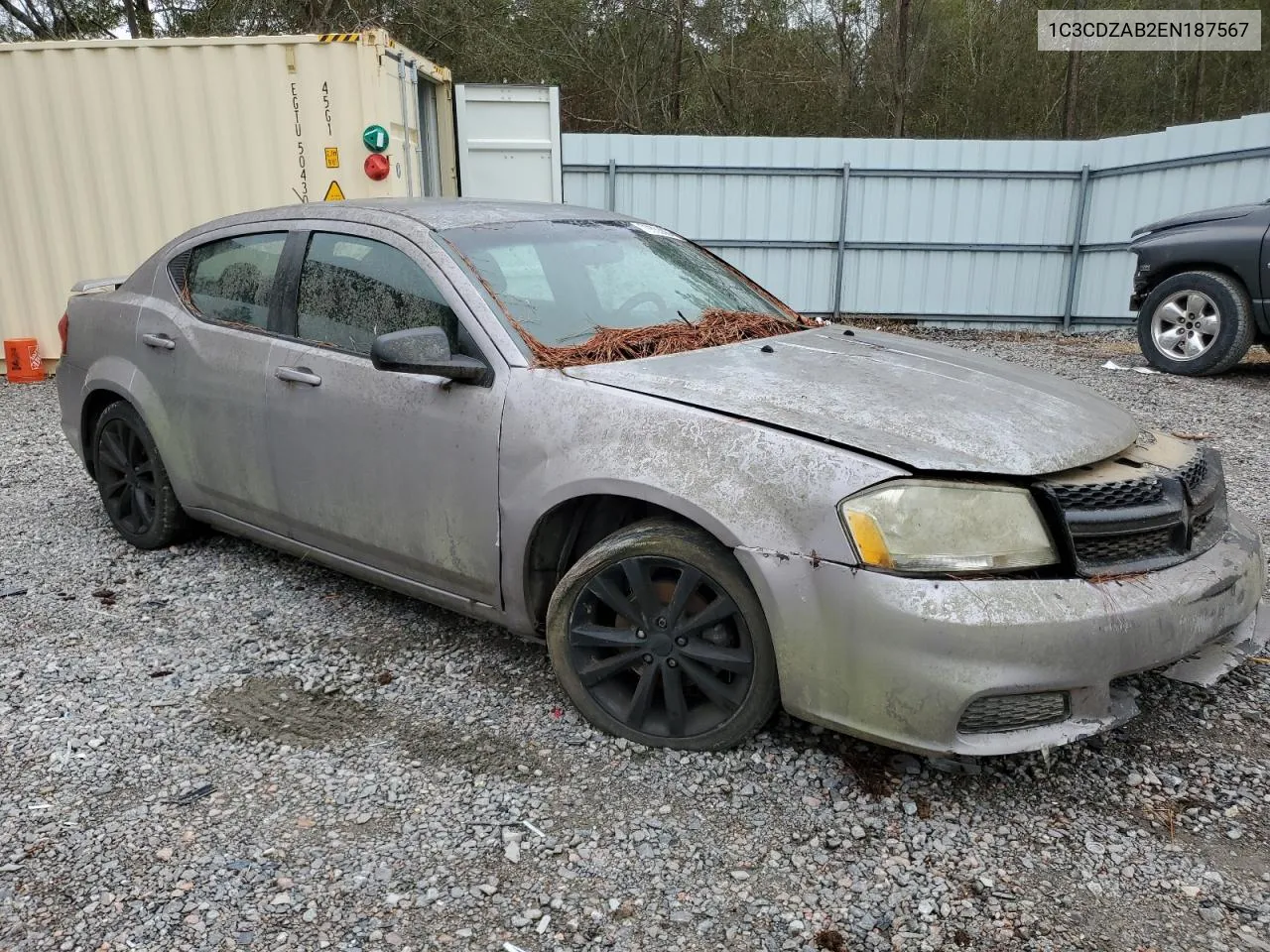 2014 Dodge Avenger Se VIN: 1C3CDZAB2EN187567 Lot: 79853884