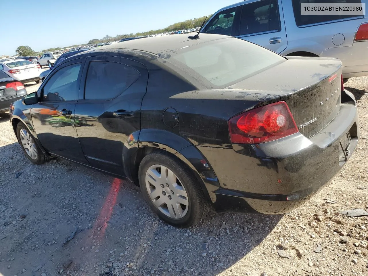 2014 Dodge Avenger Se VIN: 1C3CDZAB1EN220980 Lot: 81141604