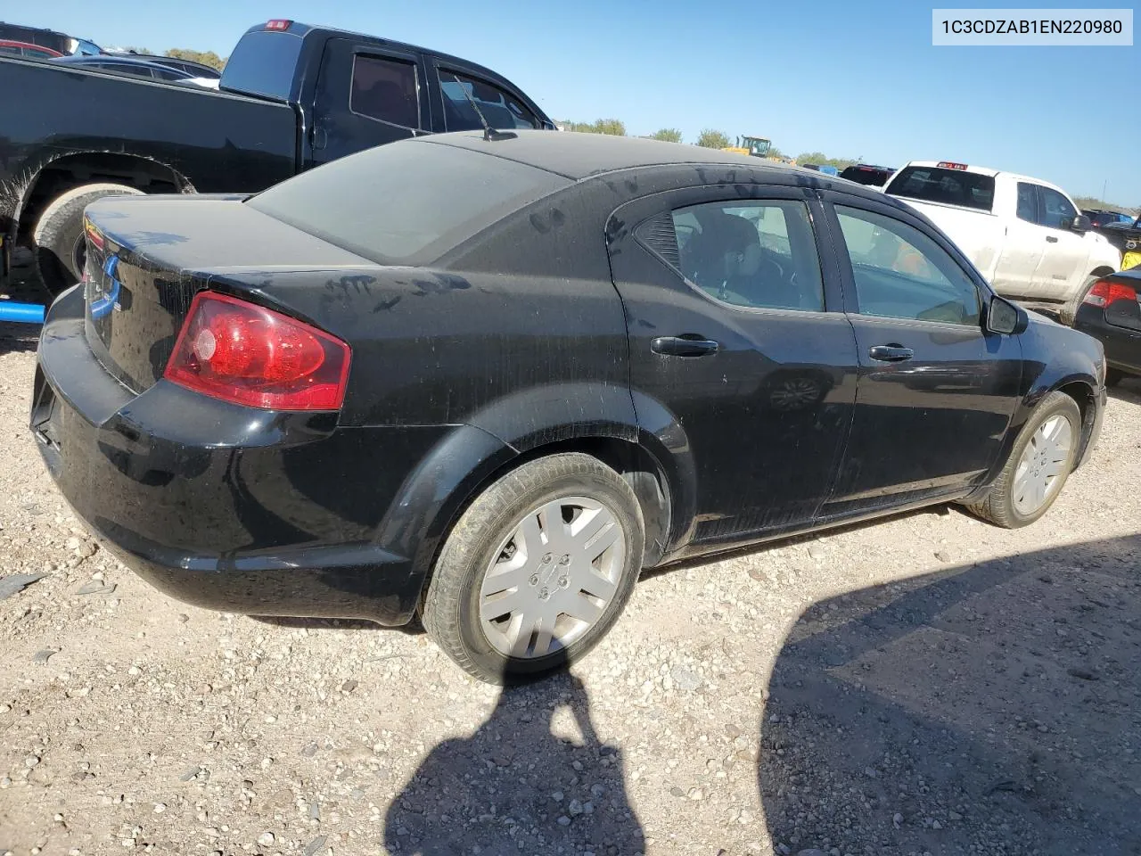 2014 Dodge Avenger Se VIN: 1C3CDZAB1EN220980 Lot: 81141604