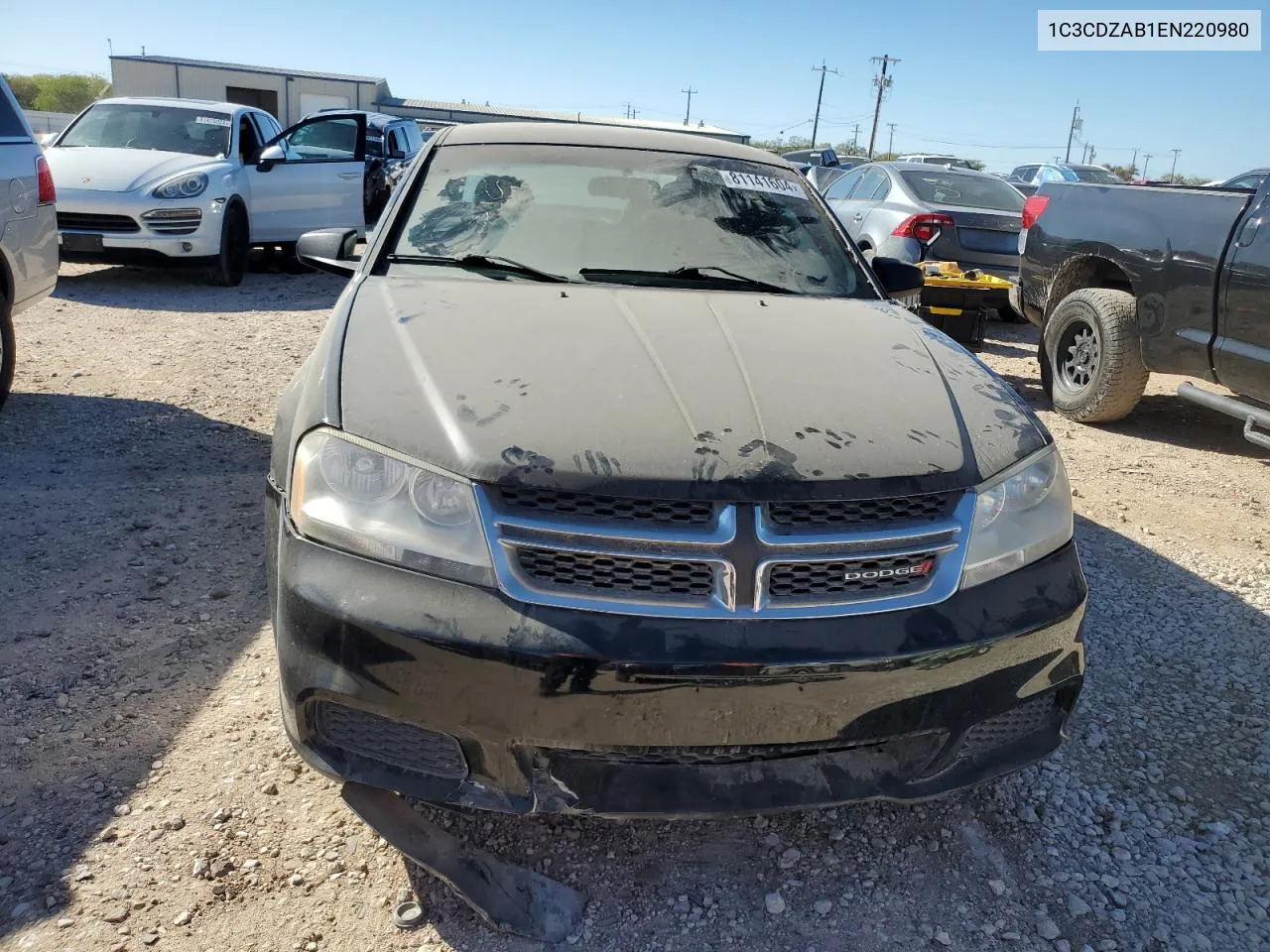 2014 Dodge Avenger Se VIN: 1C3CDZAB1EN220980 Lot: 81141604