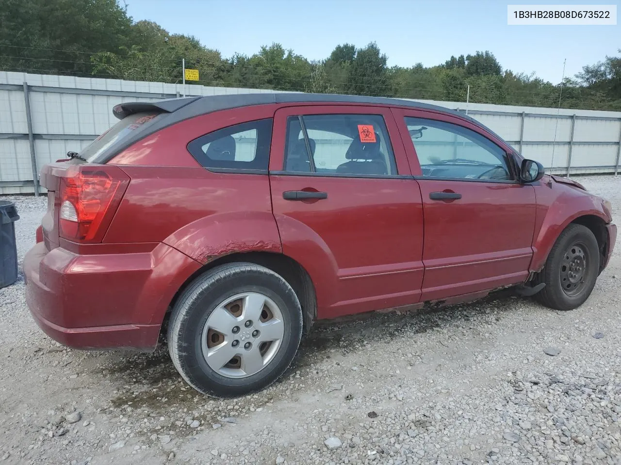 2007 Dodge Caliber VIN: 1B3HB28B08D673522 Lot: 70502594