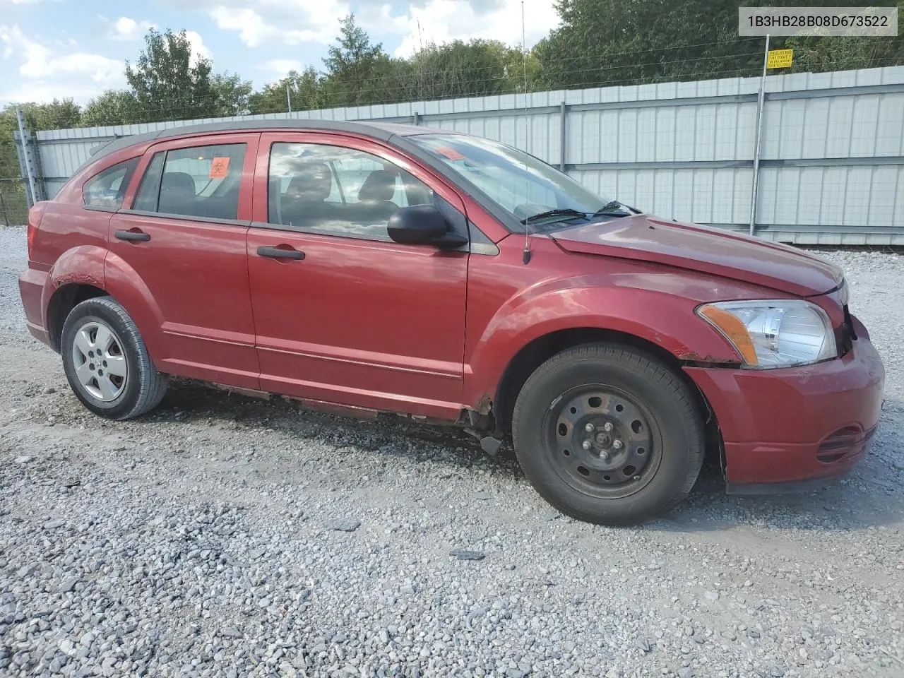 2007 Dodge Caliber VIN: 1B3HB28B08D673522 Lot: 70502594