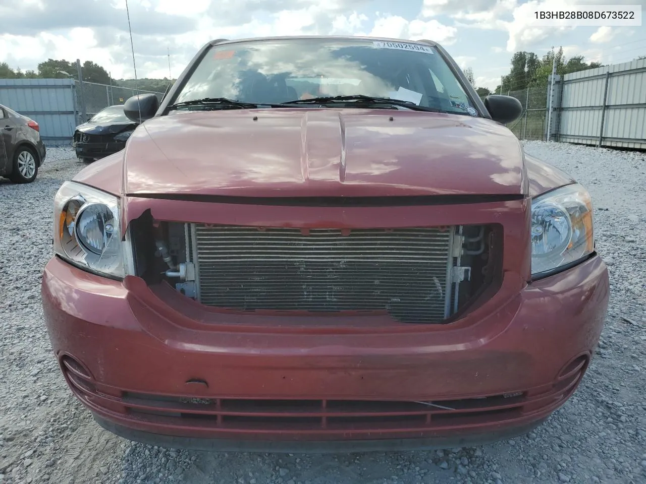 2007 Dodge Caliber VIN: 1B3HB28B08D673522 Lot: 70502594