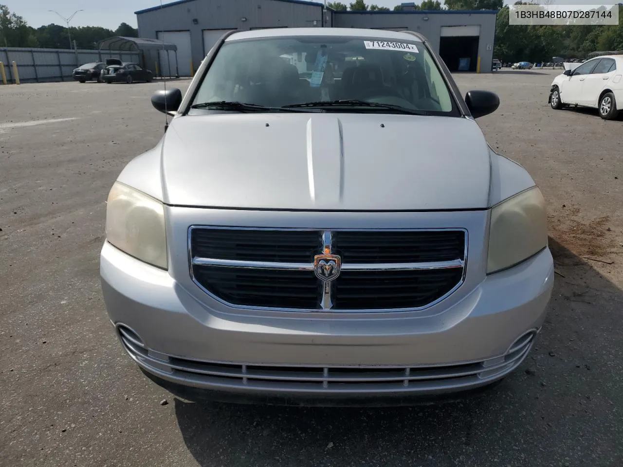 2007 Dodge Caliber Sxt VIN: 1B3HB48B07D287144 Lot: 71243004