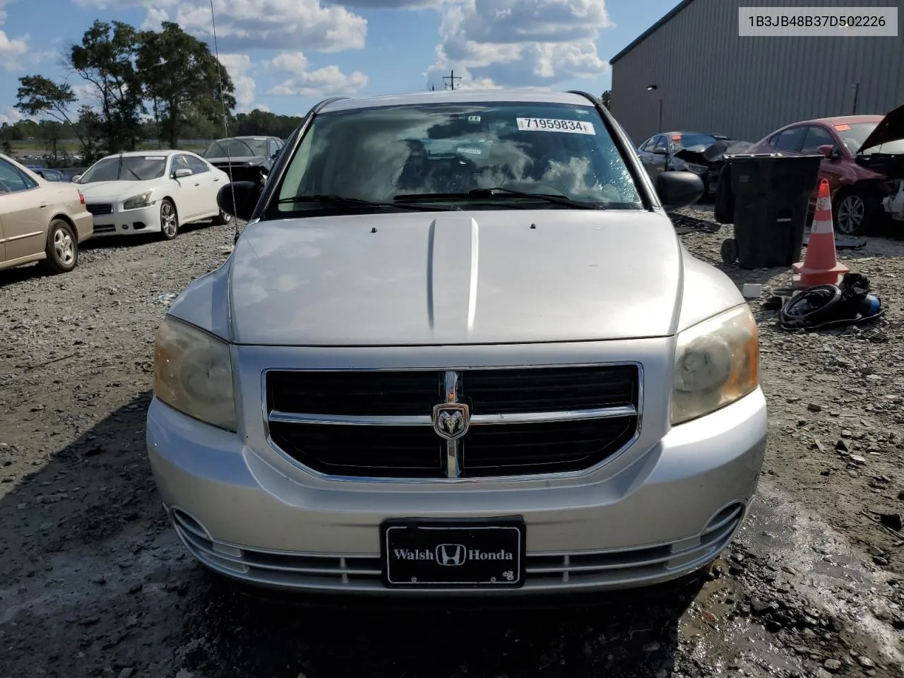 2007 Dodge Caliber Sxt VIN: 1B3JB48B37D502226 Lot: 71959834