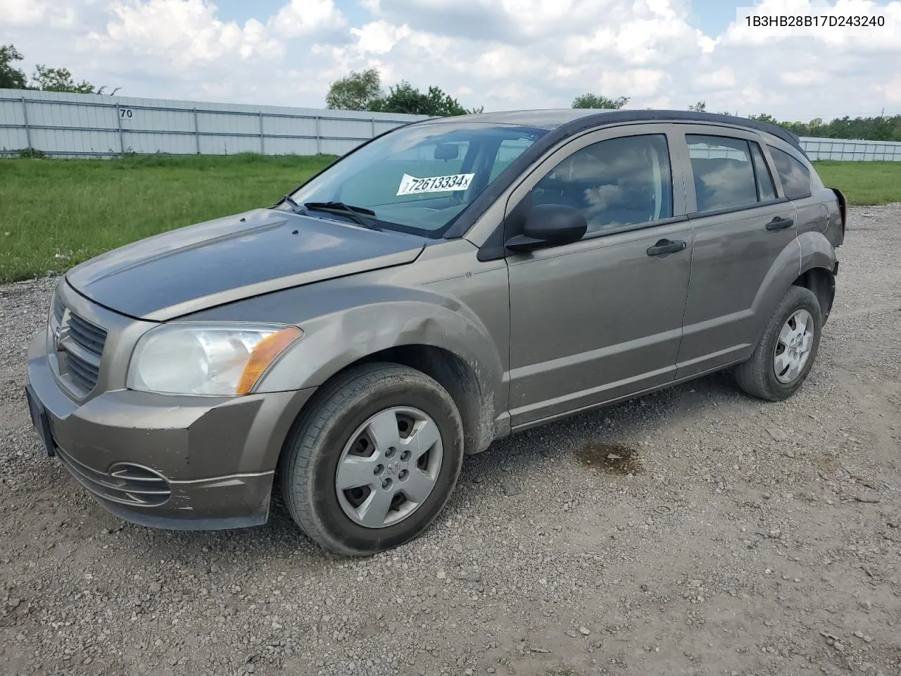 2007 Dodge Caliber VIN: 1B3HB28B17D243240 Lot: 72613334