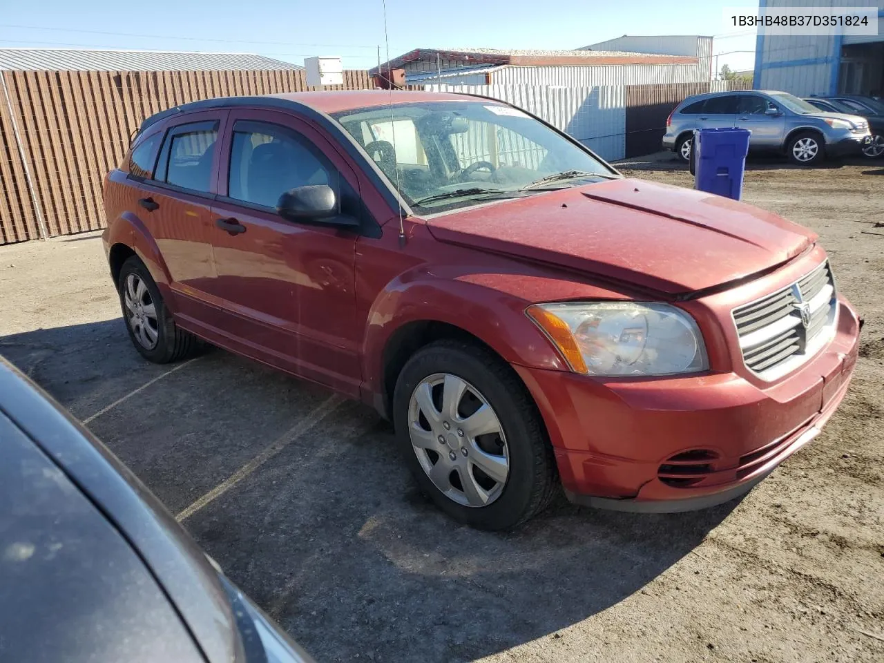 2007 Dodge Caliber Sxt VIN: 1B3HB48B37D351824 Lot: 72861014