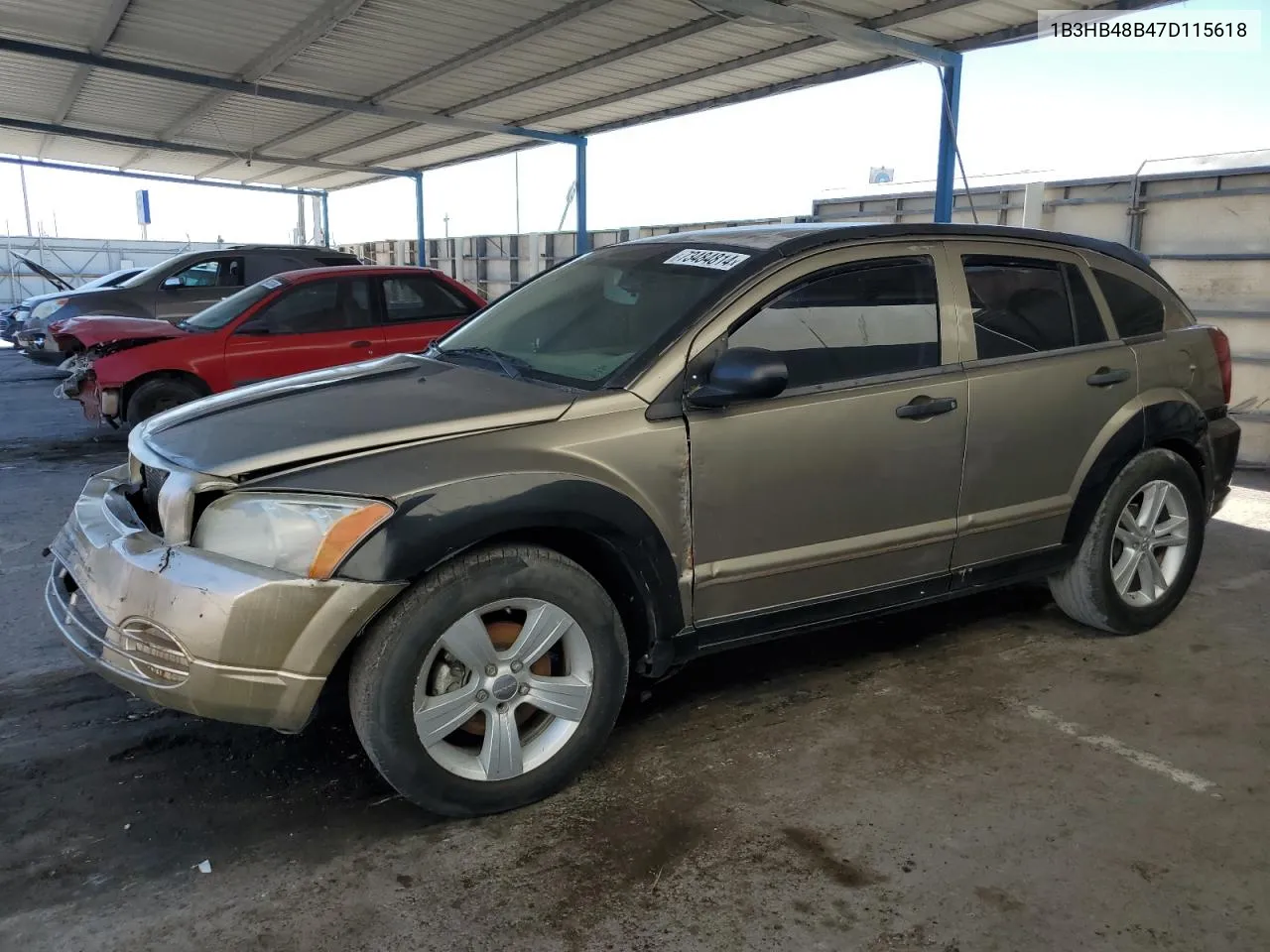 2007 Dodge Caliber Sxt VIN: 1B3HB48B47D115618 Lot: 73484814