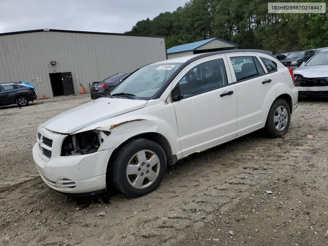 2007 Dodge Caliber VIN: 1B3HB28B87D218447 Lot: 73716694