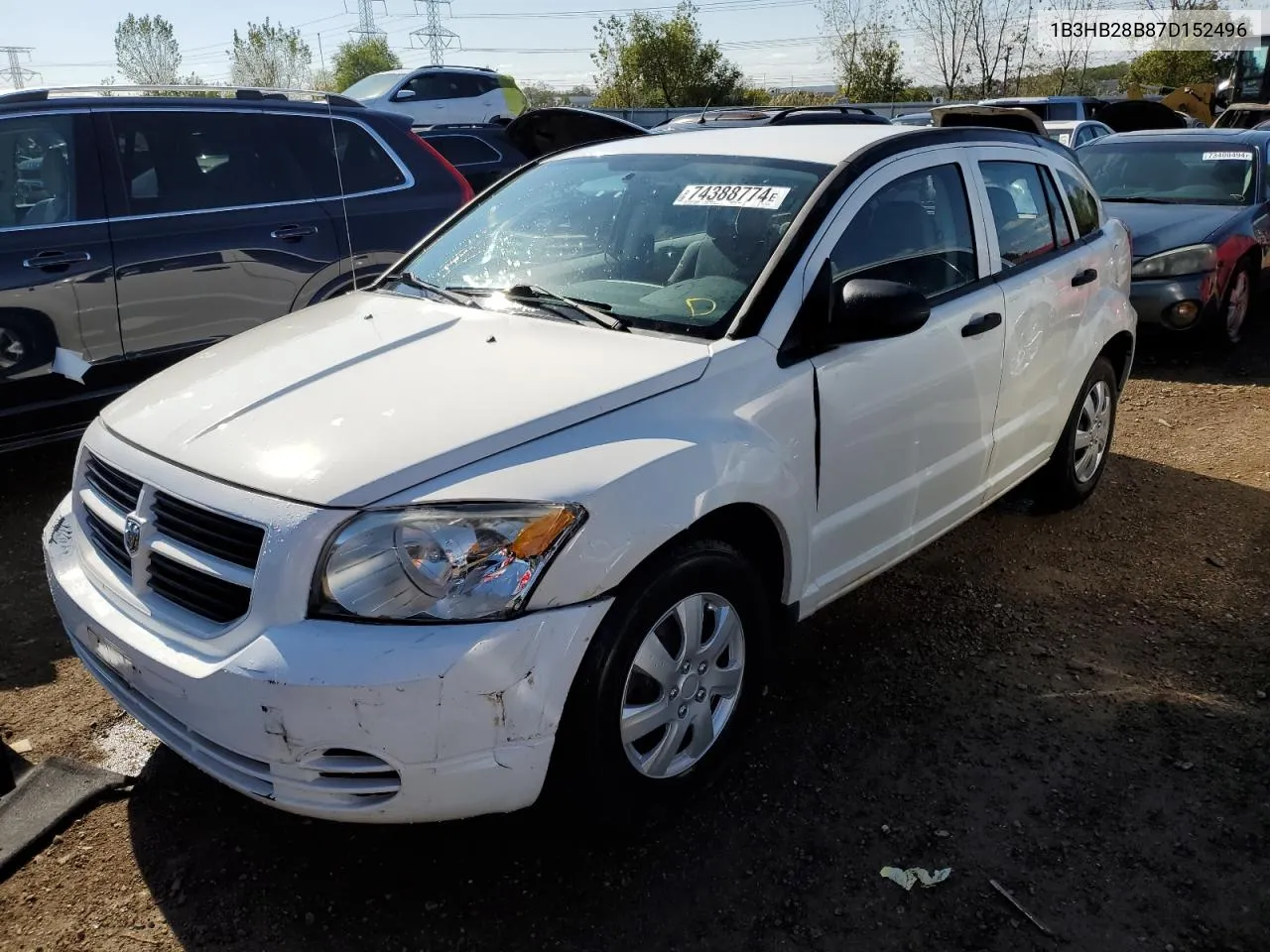 2007 Dodge Caliber VIN: 1B3HB28B87D152496 Lot: 74388774