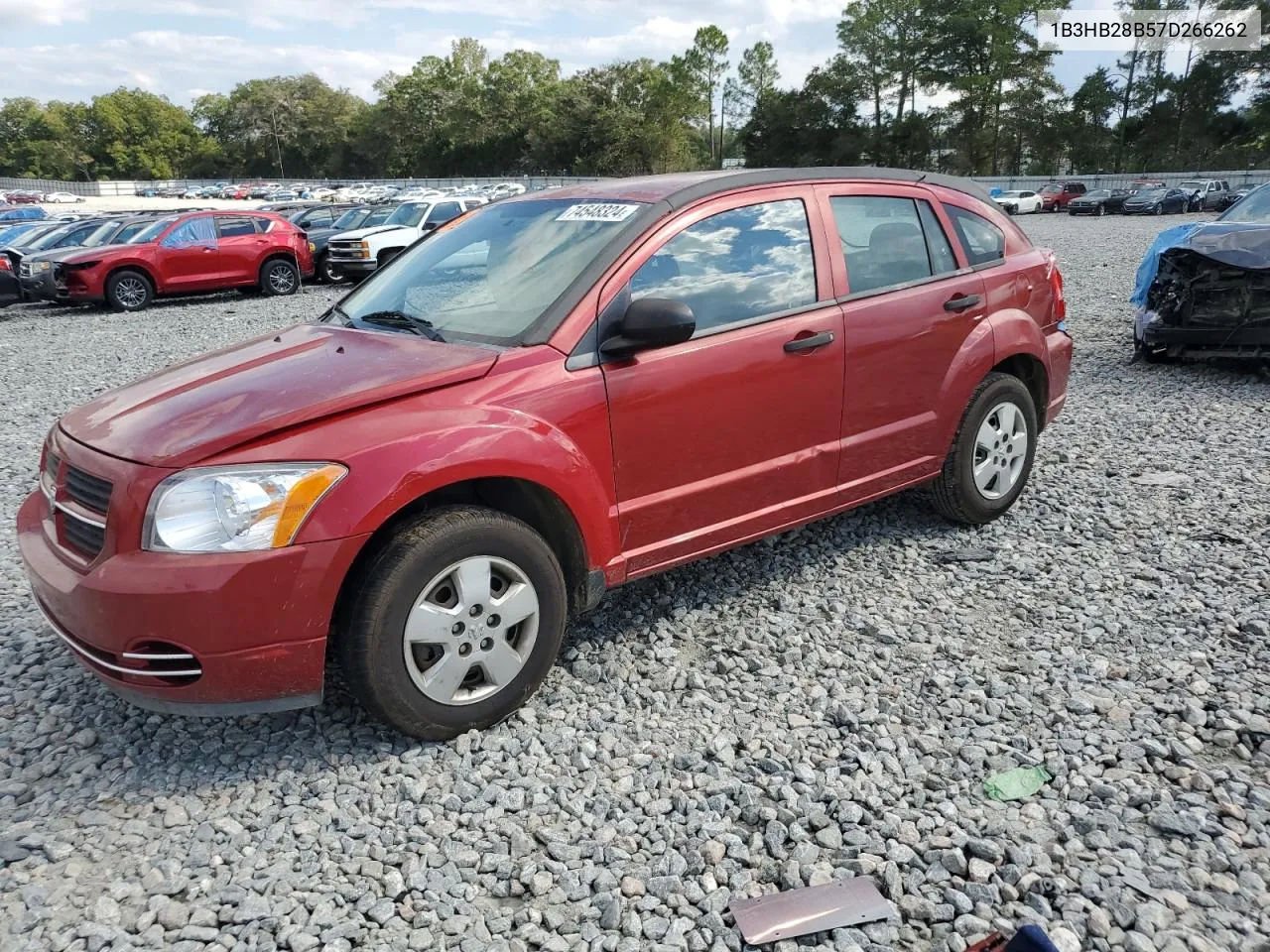 2007 Dodge Caliber VIN: 1B3HB28B57D266262 Lot: 74548324