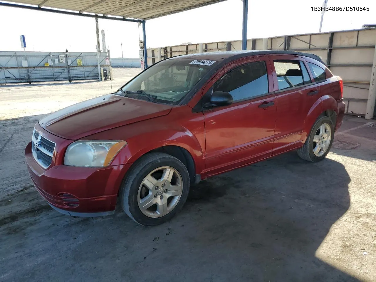 2007 Dodge Caliber Sxt VIN: 1B3HB48B67D510545 Lot: 75934674