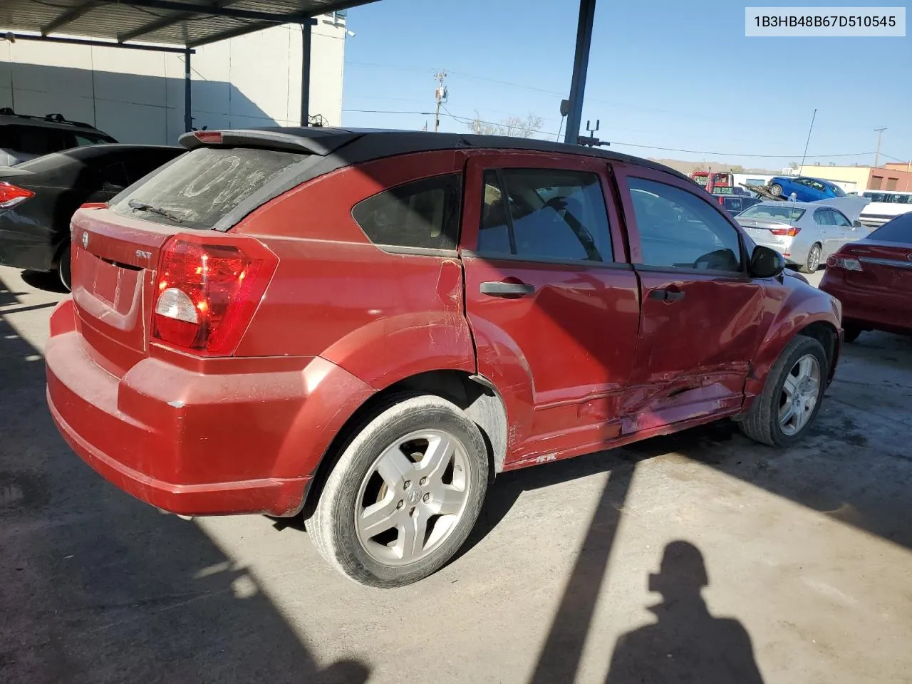 2007 Dodge Caliber Sxt VIN: 1B3HB48B67D510545 Lot: 75934674