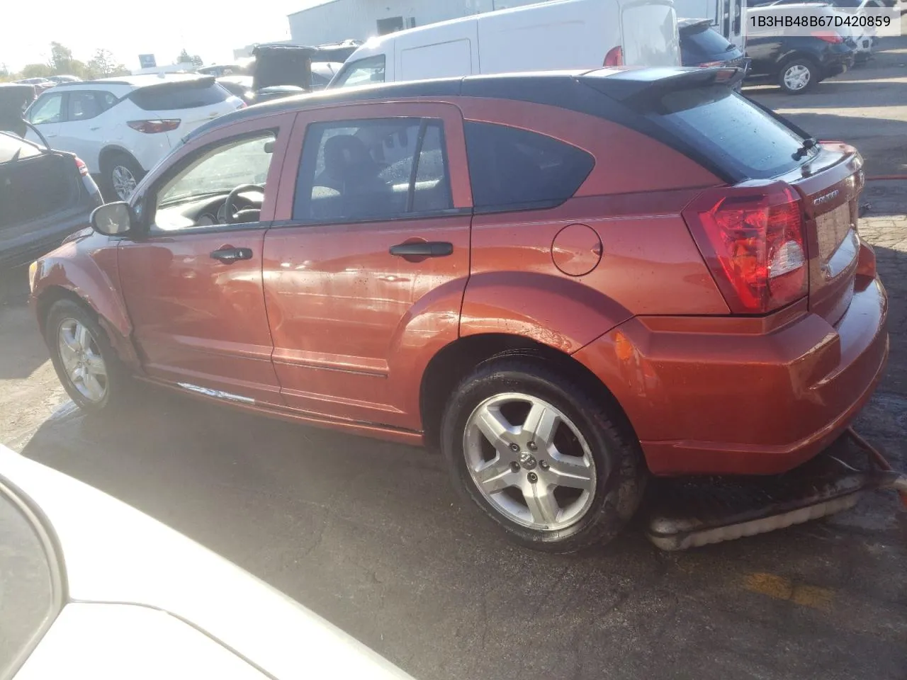 2007 Dodge Caliber Sxt VIN: 1B3HB48B67D420859 Lot: 77662694