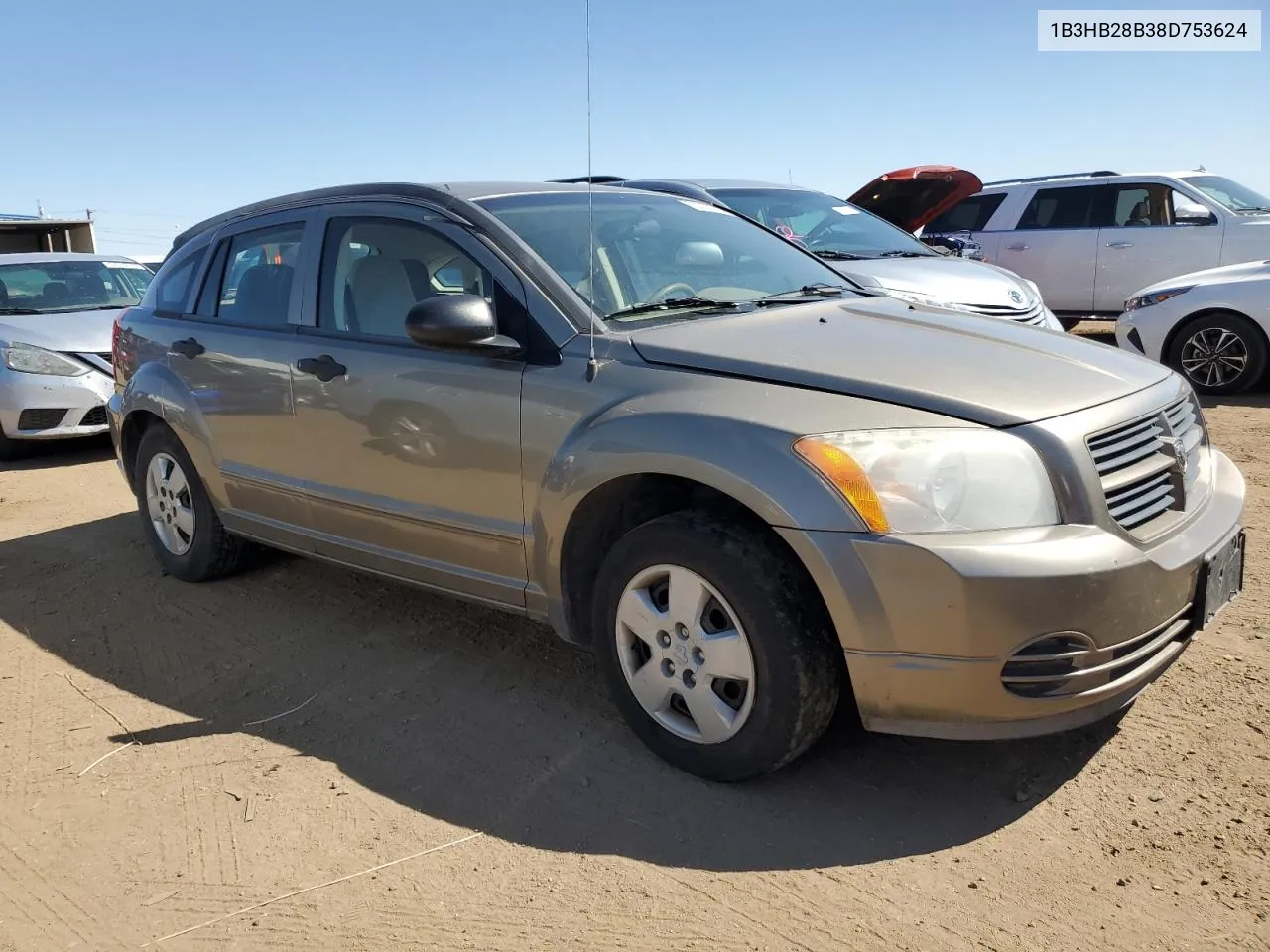 2008 Dodge Caliber VIN: 1B3HB28B38D753624 Lot: 69327254