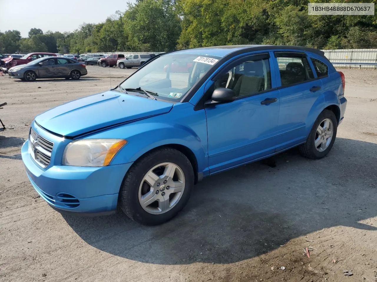 2008 Dodge Caliber Sxt VIN: 1B3HB48B88D670637 Lot: 70178134