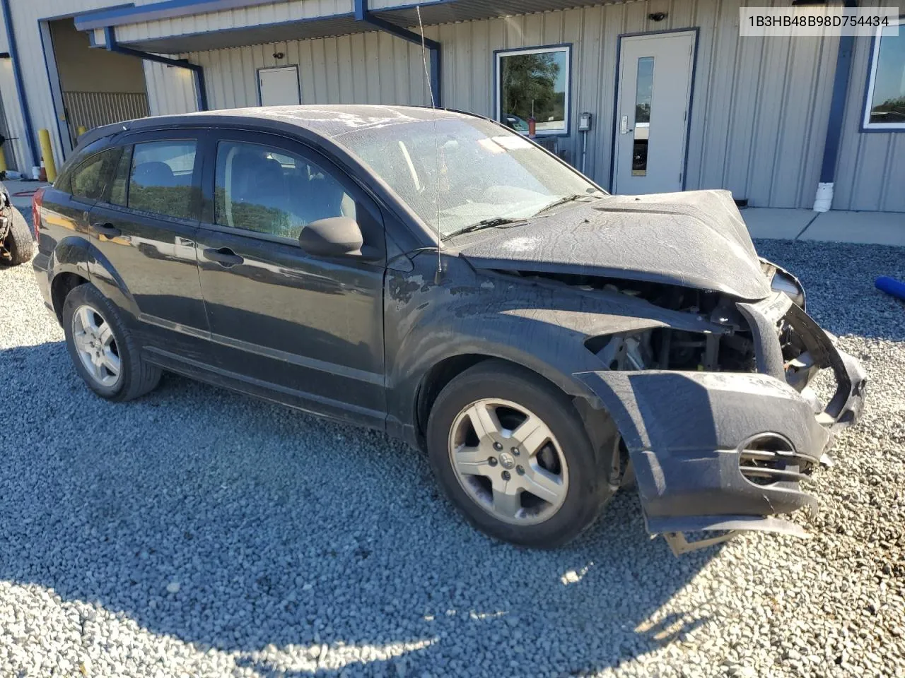 2008 Dodge Caliber Sxt VIN: 1B3HB48B98D754434 Lot: 74442884