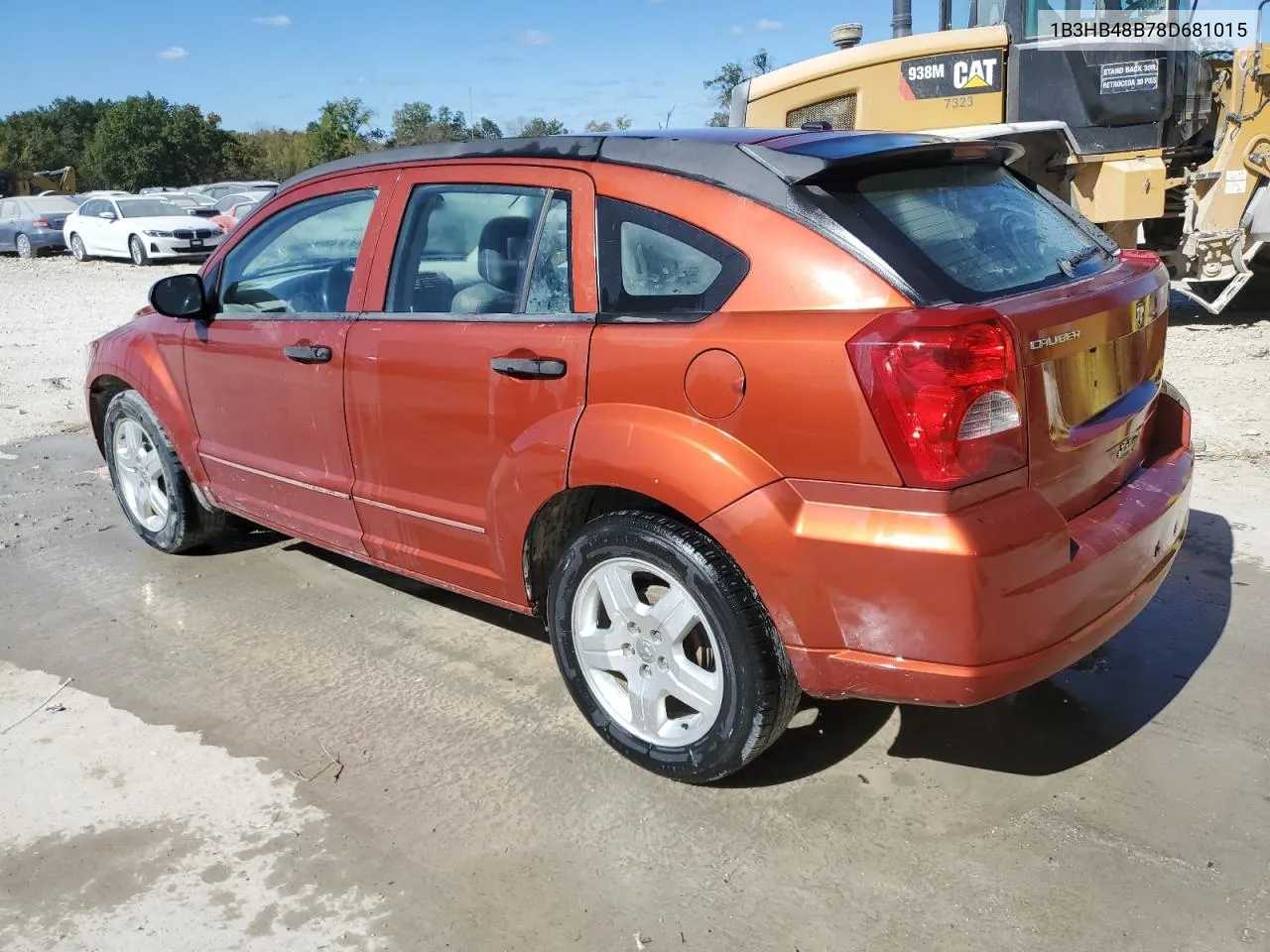 2008 Dodge Caliber Sxt VIN: 1B3HB48B78D681015 Lot: 75892274