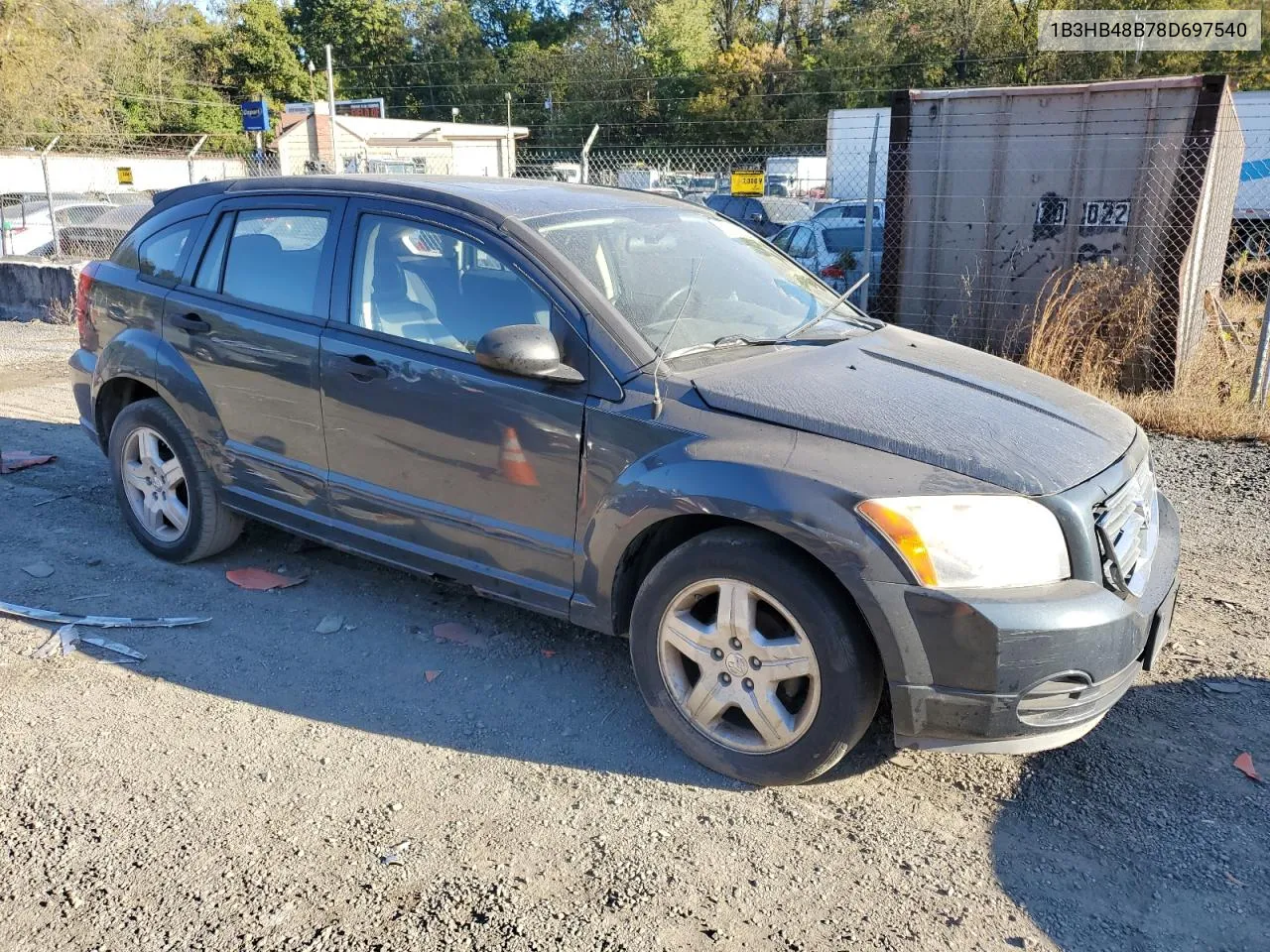 2008 Dodge Caliber Sxt VIN: 1B3HB48B78D697540 Lot: 76687344