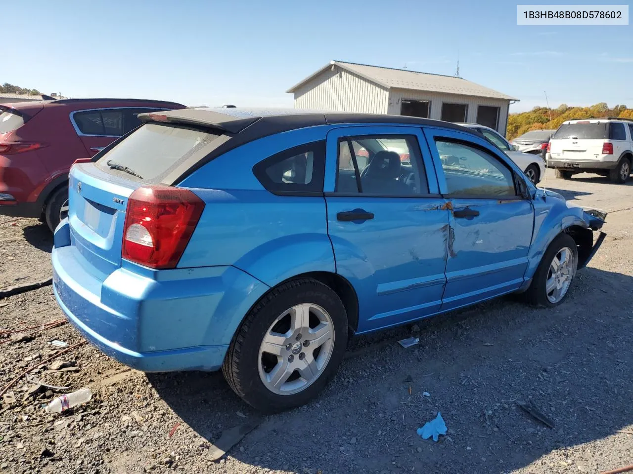 2008 Dodge Caliber Sxt VIN: 1B3HB48B08D578602 Lot: 77371064