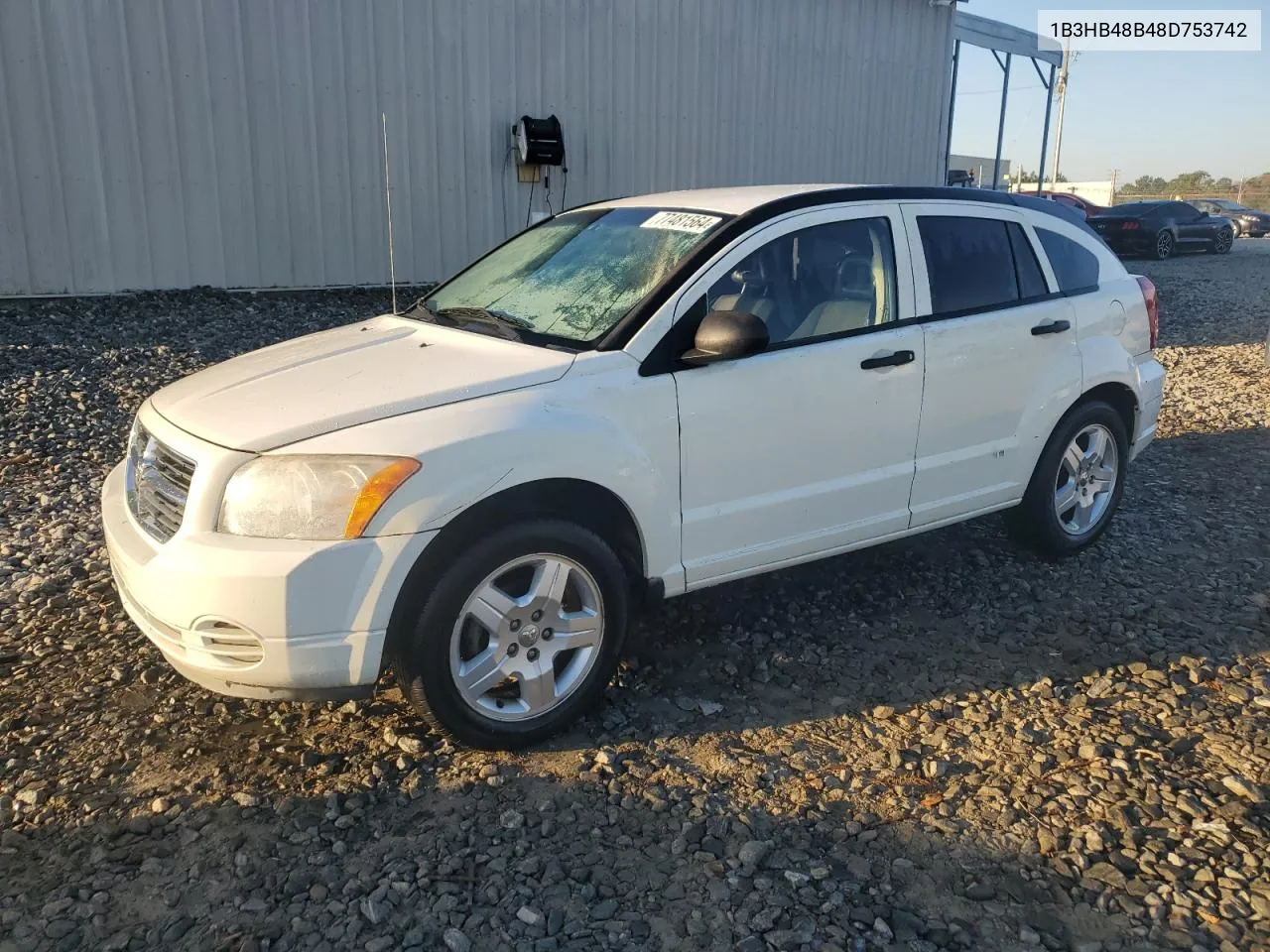 2008 Dodge Caliber Sxt VIN: 1B3HB48B48D753742 Lot: 77481564