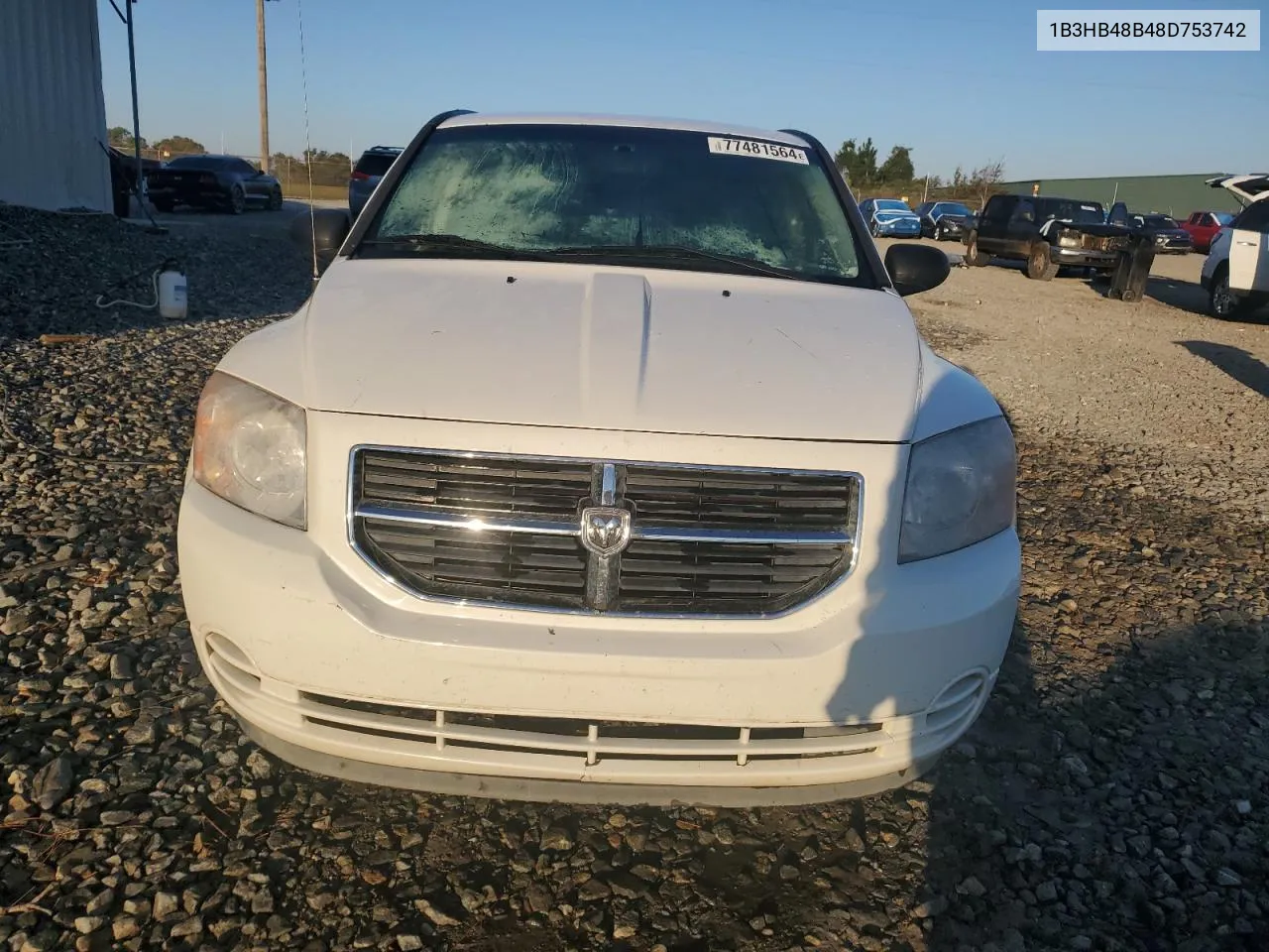 2008 Dodge Caliber Sxt VIN: 1B3HB48B48D753742 Lot: 77481564