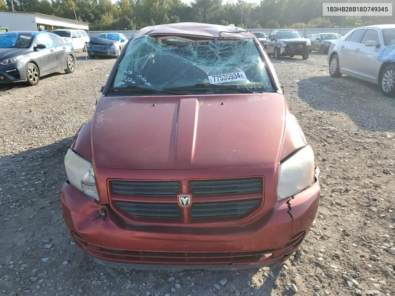 2008 Dodge Caliber VIN: 1B3HB28B18D749345 Lot: 77535934