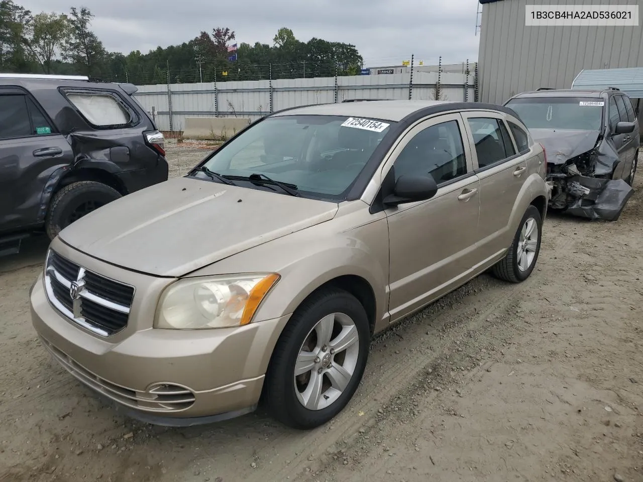 2010 Dodge Caliber Sxt VIN: 1B3CB4HA2AD536021 Lot: 72540154