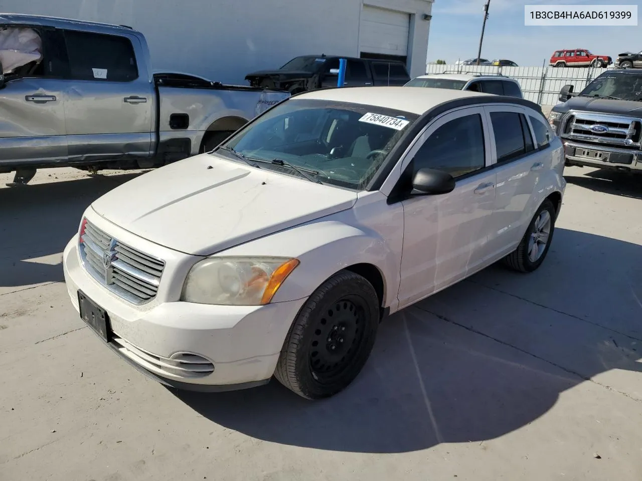 2010 Dodge Caliber Sxt VIN: 1B3CB4HA6AD619399 Lot: 75840734