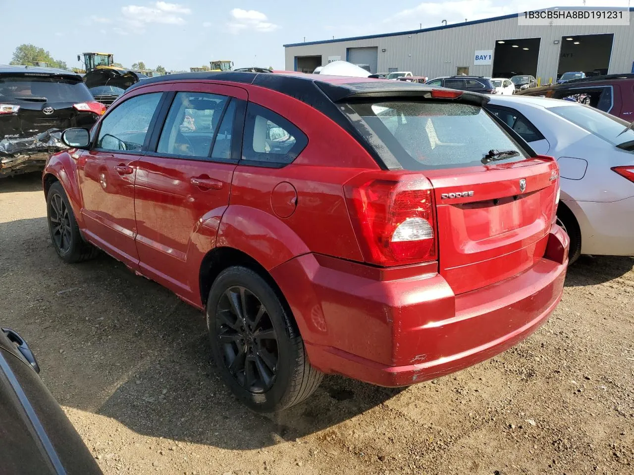 2011 Dodge Caliber Heat VIN: 1B3CB5HA8BD191231 Lot: 67680174