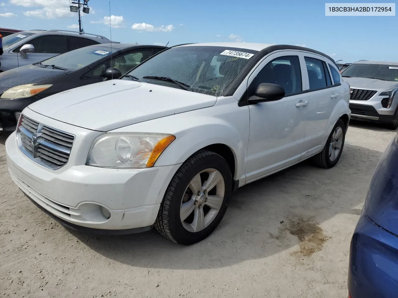 2011 Dodge Caliber Mainstreet VIN: 1B3CB3HA2BD172954 Lot: 74735674