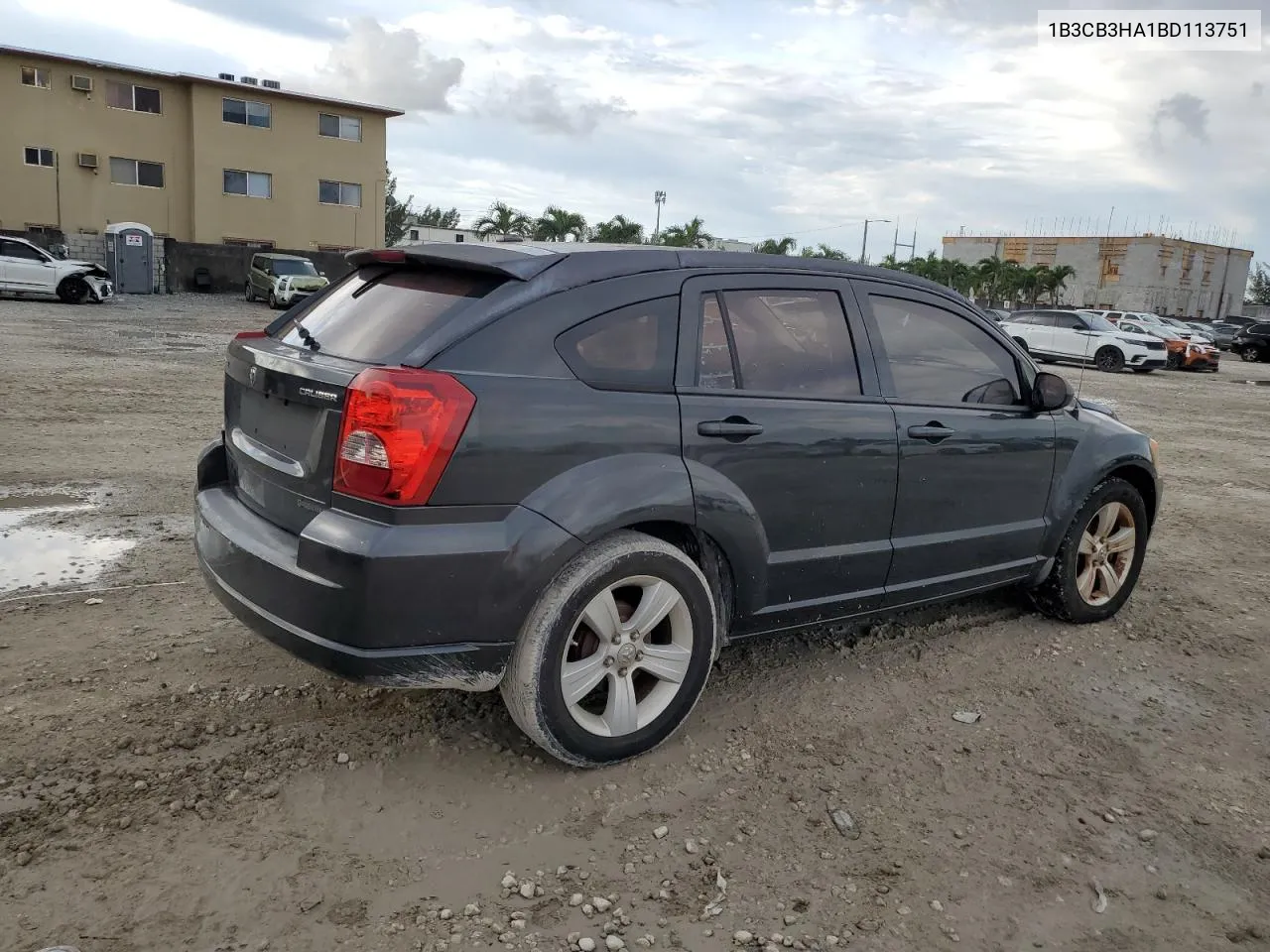 2011 Dodge Caliber Mainstreet VIN: 1B3CB3HA1BD113751 Lot: 78308484