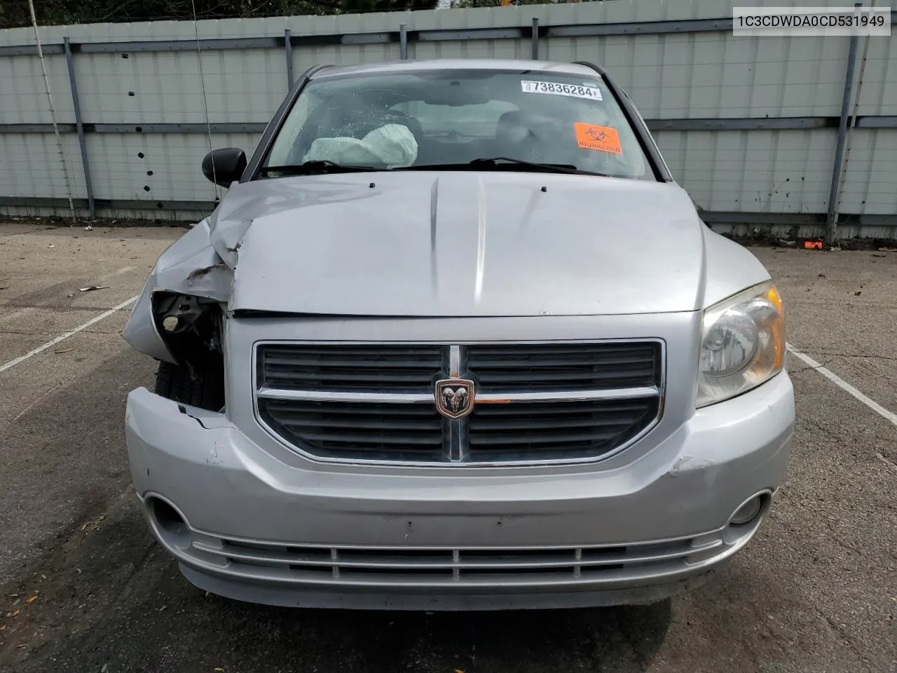 2012 Dodge Caliber Sxt VIN: 1C3CDWDA0CD531949 Lot: 73836284