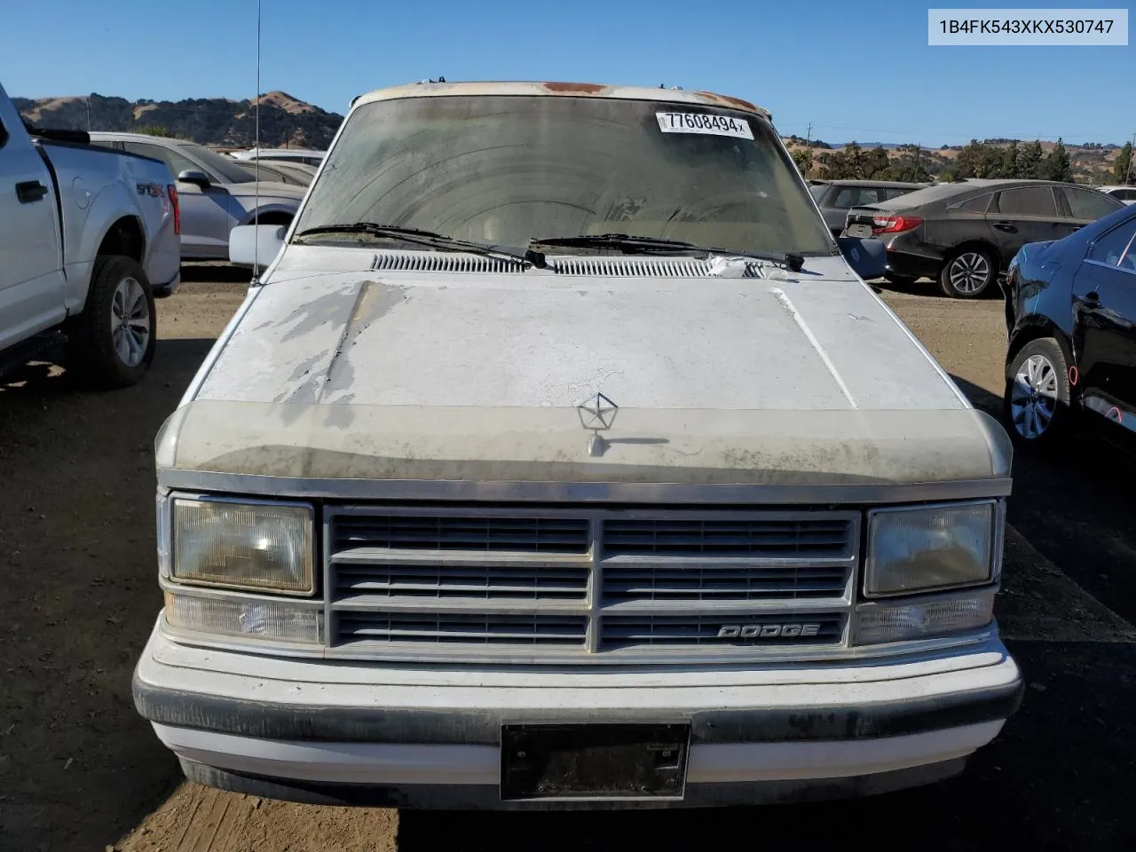 1989 Dodge Grand Caravan Le VIN: 1B4FK543XKX530747 Lot: 77608494