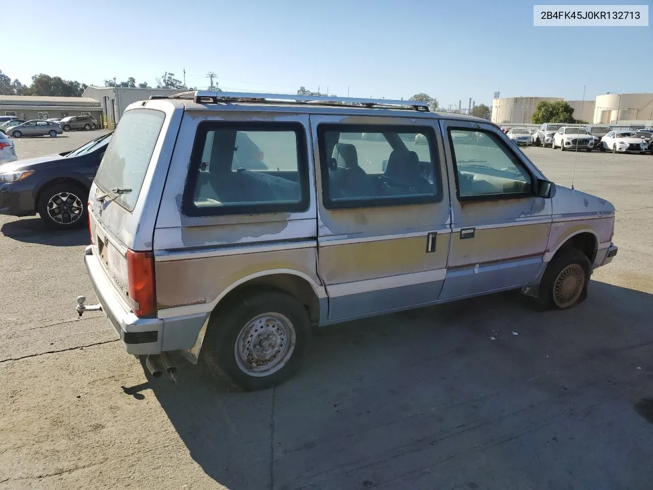 1989 Dodge Caravan Se VIN: 2B4FK45J0KR132713 Lot: 79580974