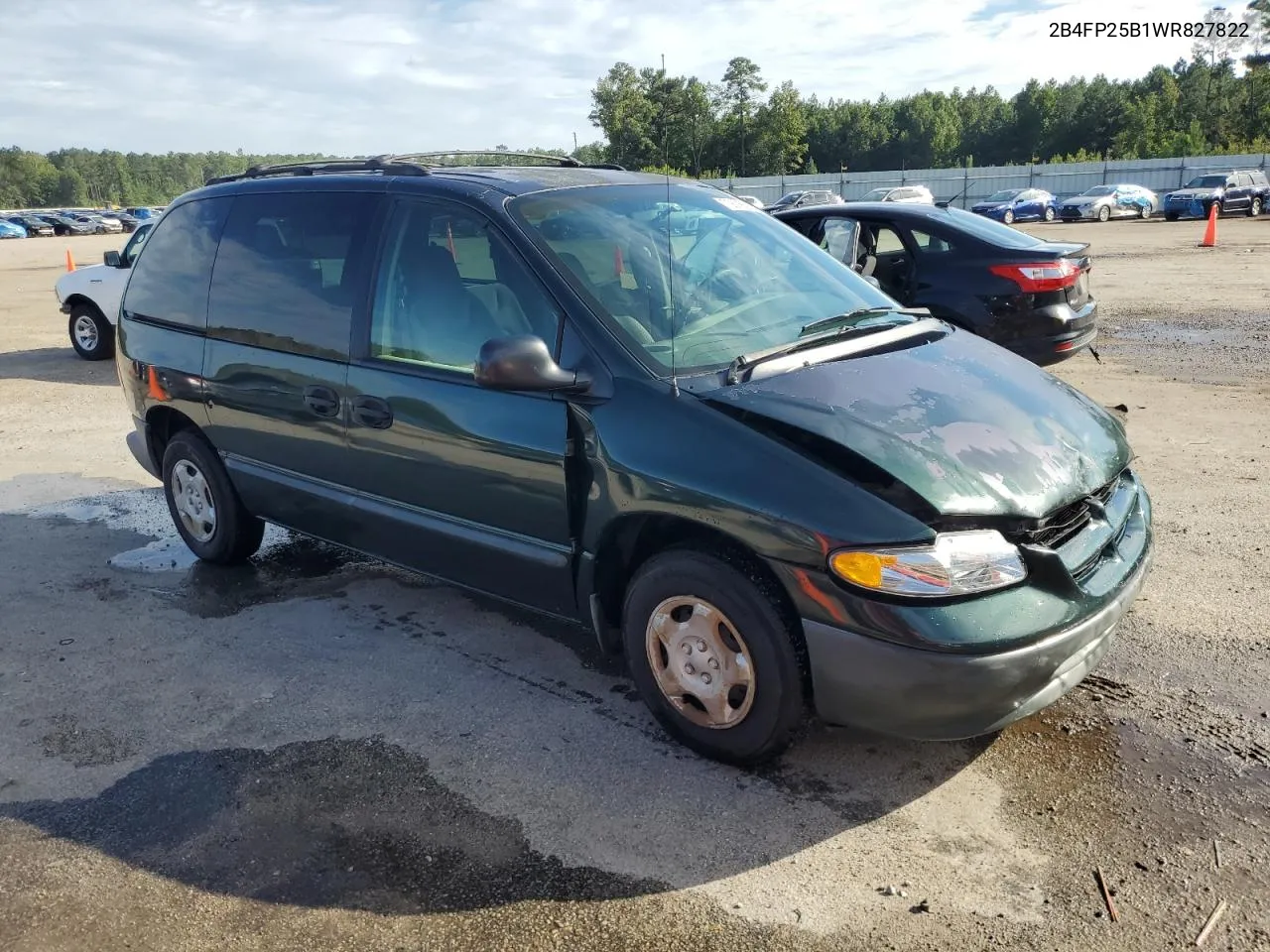 1998 Dodge Caravan VIN: 2B4FP25B1WR827822 Lot: 70676574