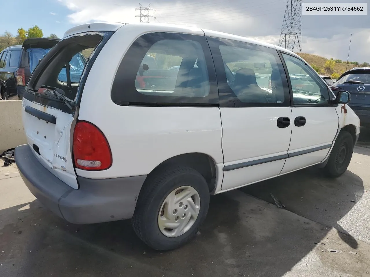 2000 Dodge Caravan VIN: 2B4GP2531YR754662 Lot: 75336894