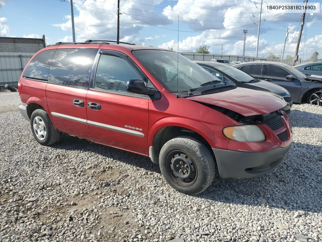 2001 Dodge Caravan Se VIN: 1B4GP25381B216903 Lot: 72074804